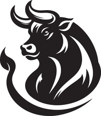 A bull silhouette