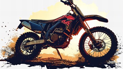 White background with moto freestyle. Generative AI