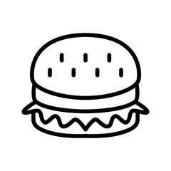 Hamburger icon in thin line style vector illustration graphic design