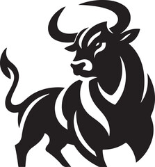 A bull silhouette