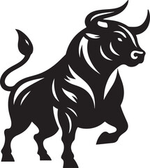 A bull silhouette