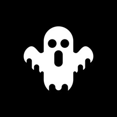 black and white halloween ghost