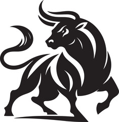 A bull silhouette