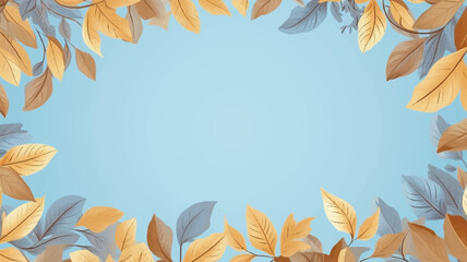 Vector foliage pattern frame