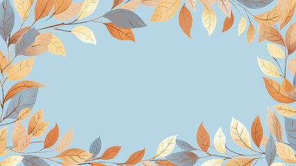 Vector foliage pattern frame