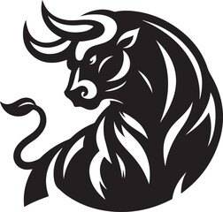 A bull silhouette