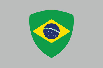 Fototapeta premium Brazil flag sign, Brazil flag over green background vector illustration, Brazilian flag vector, Brazilian national flag graphic 