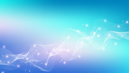 Plexus abstract digital background. Digital network connection banner design template in the global business concept. Big data visualization. Internet technology © BAIVECTOR