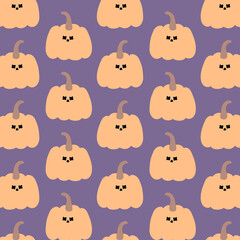 ハロウィンのおばけかぼちゃスクエアパターン⭐︎