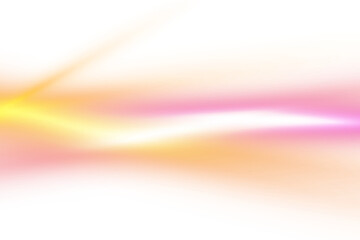 Transparent neon light leaks lens flare overlay effect. Glowing neon lights with light leaks overlay. Neon light beams, transparent background