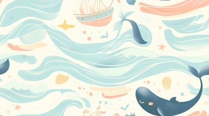 Obraz premium seamless pattern with sea