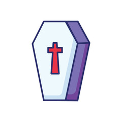 Obraz premium Coffin icon vector stock illustration