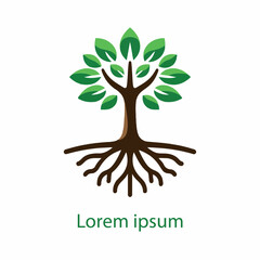 Natural tree logo design