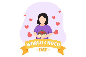 World Chocolate Day Flat Design Illustration