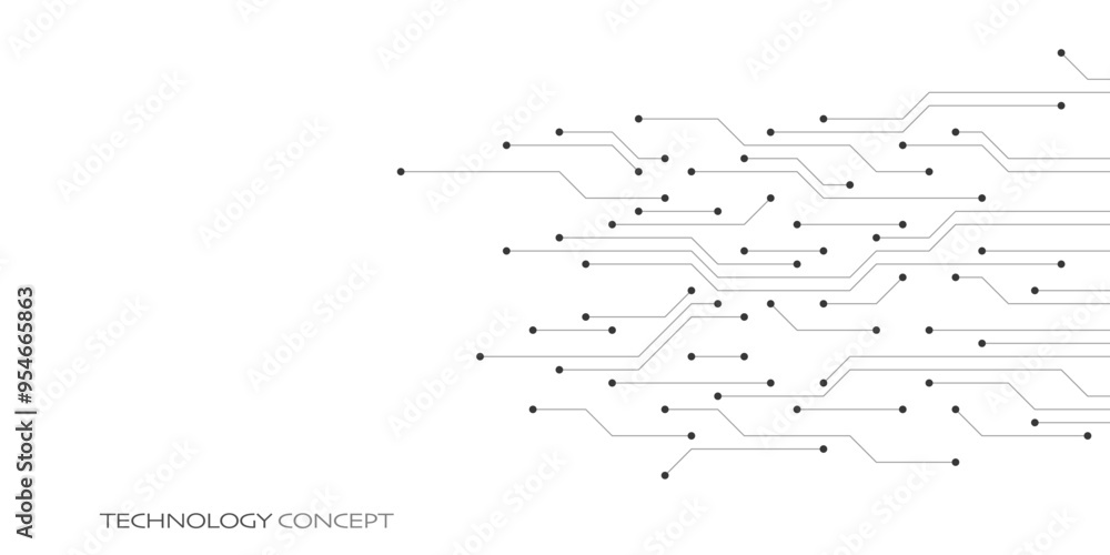 Poster Circuit board texture with communication technology concept