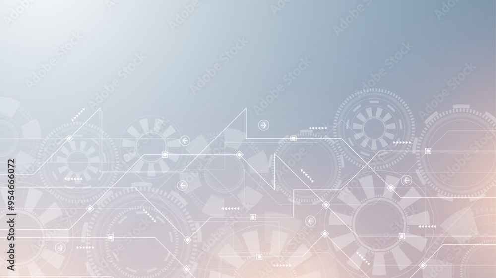 Poster abstract digital technology background. digital tech motherboard texture design. engineering circuit