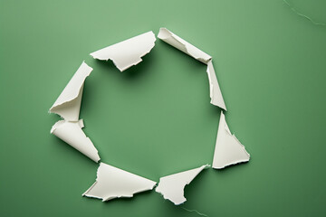 green hole in paper