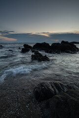 Obraz premium 夕暮れの海岸