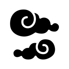 Clouds in Chinese style icon vector illustration graphic design