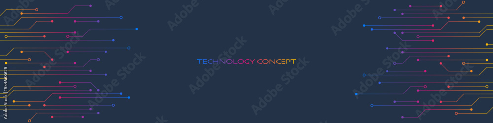 Poster circuit board texture with communication technology concept