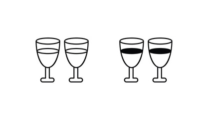 Drinks icon design with white background stock illustration