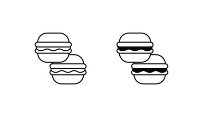 Macaron icon design with white background stock illustration