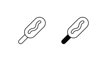 Corndog icon design with white background stock illustration