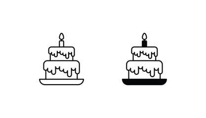 Cake icon design with white background stock illustration