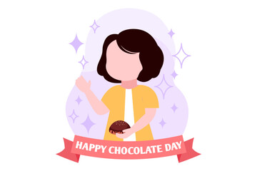 World Chocolate Day Flat Design Illustration