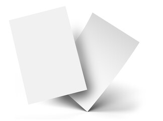 Flyer A4 Mock up with shadow overlay. Template for magazine, poster, flyer, newspaper, branding identity.