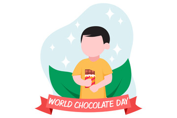 World Chocolate Day Flat Design Illustration