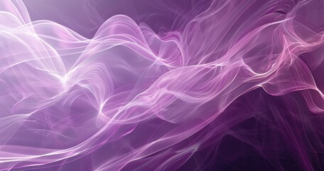 Obraz premium A flowing abstract design featuring soft, translucent waves in shades of pink and purple, evoking a sense of tranquility.