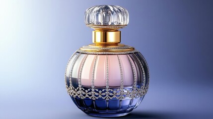 Elegant perfume bottle with gold accent