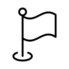 Flag icon in thin line style vector illustration graphic design