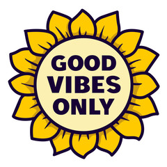 sunflower with quotes cartoon digital sticker