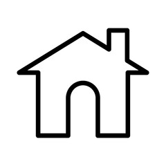 Home icon in thin line style vector illustration graphic design