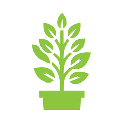 Plant in flower pot icon 