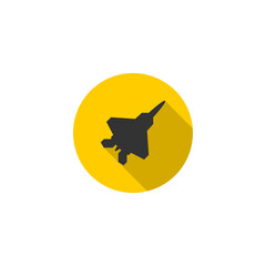 Airplane flight icon isolated on transparent background