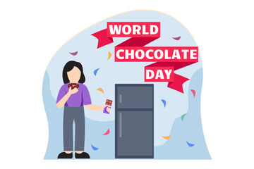 World Chocolate Day Flat Design Illustration