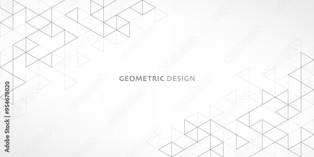 Aufkleber Abstract vector background with a geometric pattern of triangle shapes. Graphic design element 