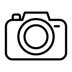 Camera icon in thin line style vector illustration graphic design