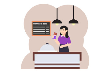 World Chocolate Day Flat Design Illustration