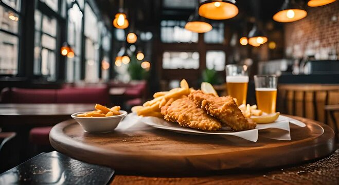Fish and chip restaurant.