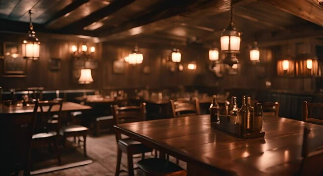 Interior of a tavern.