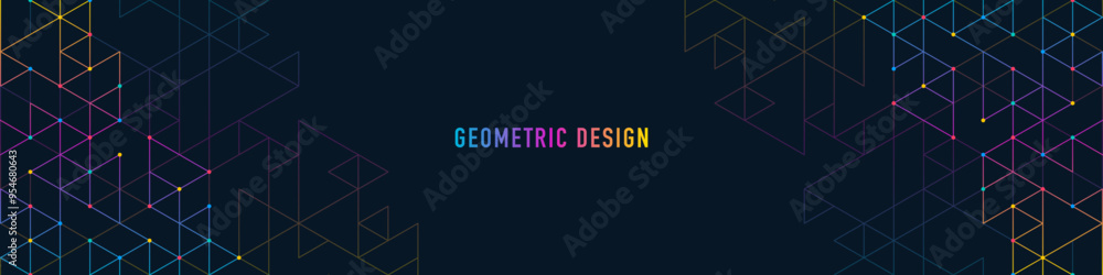 Aufkleber Abstract vector background with a geometric pattern of triangle shapes. Graphic design element 