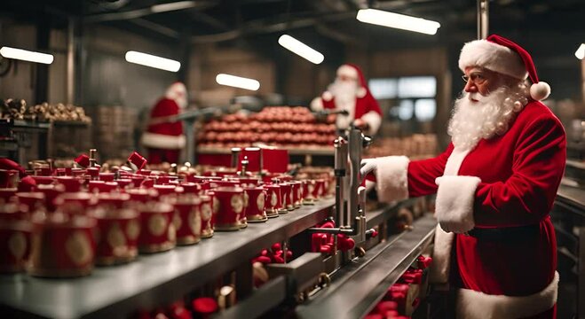 Santa Claus toy factory.