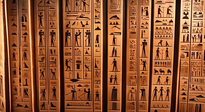 Egyptian pictograms in Egypt.