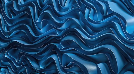 Obraz premium An abstract background with flowing, wavy lines resembling the natural moveme nt of water, in a gradient of blue hues