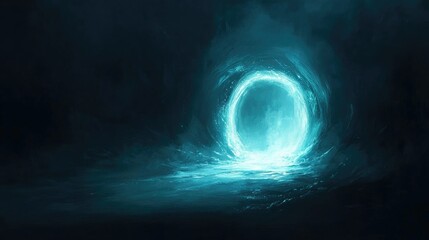 Eerie glow emanating from mysterious portal