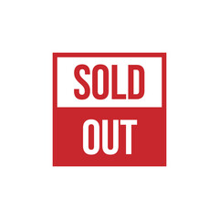Sold stamp logo. Vector illustration for web design